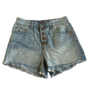 Rewash brand super high rise vintage reunion buttonfly size 5 27 jean shorts